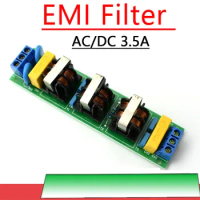 3-stage EMI Power Filter Board DC/AC 110V 220V 3.5A EMI Filter Power Purifier Filter Noise Impurities F/ Audio Decoder Amplifier