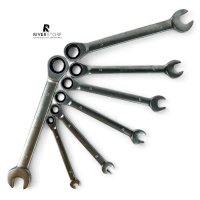 Berkualitas - Kunci Rachet Ring Pas Apr Ap68 Kunci Set 7Pc Koper 8Mm-19Mm Baja Premium Quality