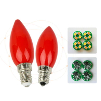 1PC LED altar bulb E12/E14 Red candle Buddha lamp Temple decorative bead