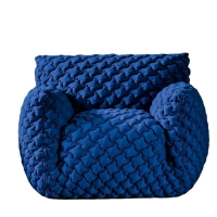 懶人沙發  新款意式沙發克萊西藍客廳臥室懶人藍胖子沙發單人沙發椅