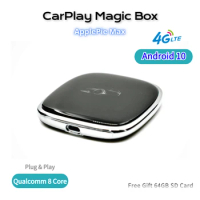 Applepie Max Wireless CarPlay AI Box Android 10 Qualcomm for Cars Wired OEM Apple CarPlay Smart DIY Wireless CarPlay Mirroring