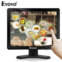 Eyoyo 15 Inch Touch Screen POS Monitor VGA HDMI LCD Display 1024×768 With Speaker For POS Cash Register System Computer Laptop