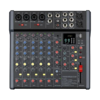 99 DSP Professional Digital Audio Mixer 10 Channel DJ Mixer for Karaoke Music Computer Recording