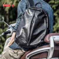 Genuine Leather Backpack Men's Backpack Fashion Trend Ins First Layer Cowhide Travel Backpack Large Capacity Men's Laptop Bag