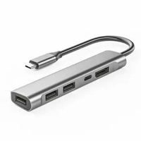 DP USB-C PD Charging Type-C To PD USB C Converter DisplayPort USB C Hub 5 In 1 Docking Station Type C Adapter 5 In 1 USB Hubs