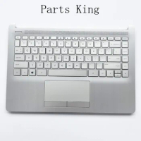 New Palmrest Upper Case Keyboard Bezel Cover touchpad For HP 14-DK 14S-DP 14S-DF 14S-CR 14S-CF L48648-001 L48647-001