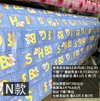 塑膠 花色 桌布 (N款 藍底 英文字母)寬只120公分 零售 寬度4尺 防水 塑膠墊 塑膠布 防水布 桌墊 桌巾