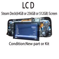LCD For Steam Deck (64GB or 256GB) Screen Replace repair parts tool Steam Deck Screen 512GB display LCD/LED Touch handwriting