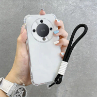 Ốp lưng cho điện thoại Honor X9a x9b 5g x9c X9C Smart honor X7D trong suốt bảo vệ bốn góc kèm dây đe