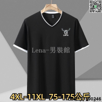 4XL-11XL 大尺碼短袖 加大尺碼男裝 大尺寸T恤 大尺碼休閒T恤 胖子加肥加大短袖 T恤男V領寬鬆特大尺碼肥胖男裝