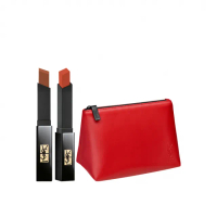 【YSL】官方直營 奢華緞面絨霧唇膏雙入組(小黑條2.2g/任選2款)