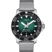 【TISSOT 天梭 官方授權】Seastar 海星300米潛水機械錶 手錶 畢業禮物 慶端午 包粽(T1204071109100)