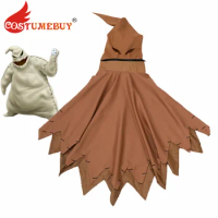 Oogie Boogie Cosplay Nightmare Costume Christmas Oogie Boogie Kimono Cloak Hooded Ghost Cape Halloween Christmas Carnival Party