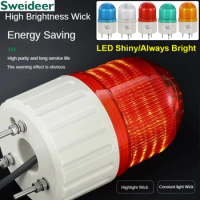 Alarm Light with Buzzer Led Alert Lamp SV-JS80 12V/24V/220V Strobe Warning Red/Green/Blue/Yellow Waterproof Small Tower Light