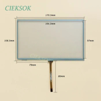 7.4 Inch 4 Wire Resistive Touch Screen ST-07401 170.5x108.5mm 171*108mm flex 80mm for Car DVD Navigator Screen Replacement