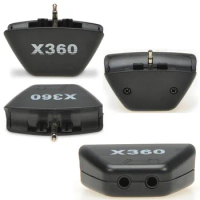 100pcs 3.5mm Headphone Headset Converter Adapter For Microsoft Xbox 360 Xbox360 Wireless Controller earphone