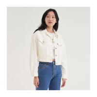 【LEVIS 官方旗艦】女款 輕磅牛仔外套 / 輕磅丹寧 / 牛奶白 人氣新品 A7439-0002