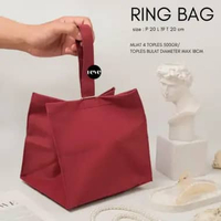 RING BAG tas hampers souvenir goodie bag natal idul fitri cny 20x20x20 anti air red