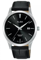 Alba Jam Tangan Pria Alba Original Garansi Resmi AS9M41 AS9M41X1 Strap Black Leather Black Dial Date