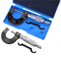 Log am 0-25mm 0.01mm tolok alat mikrometer di luar mikrometer untuk alat pengukur caliper