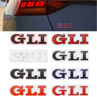3D Metal GLI Logo Car Rear Trunk Letter Badge Decal Emblem Sticker Accessories For Volkswagen Golf Bora VW Jetta MK4 MK5 MK6 MK7