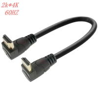 4K HD-compatible 2.0 Cable 90/270 Degree Angle HD to HDTVI Cable 2K*4K 0.15M 0.6M 1.8M 1080P 3D for TV PC Projector PS3 PS4