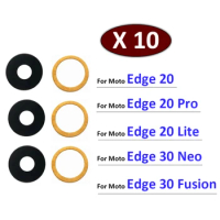 10Pcs, Camera Glass For Motorola Moto Edge 20 Pro Lite 30 Neo Fusion Rear Back Camera glass Lens With Glue Adhesive