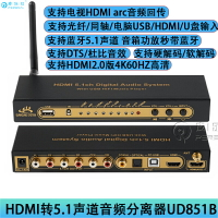 hdmi2.0杜比5.1聲道dts解碼器藍牙5.0光纖同軸u盤dac數字功放hifi
