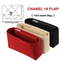 EverToner For Chanel19 Flap Handbag Felt Cloth Insert Bag Organizer Makeup Handbag Organizer Travel Inner Purse