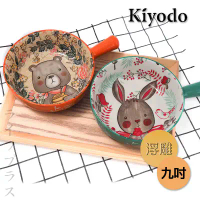 【一品川流】KIYODO萌園可微波陶瓷手柄碗-9吋-1入-GREEN兔(綠)