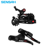 SENSAH-Road Bike Groupset Shifter and Rear Derailleurs Kits, Gravel-Bikes Compatible with 52T Cassette, 11 S R/L, 1x11 Speed