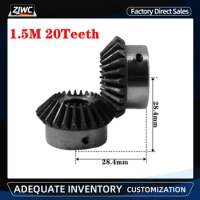 Bevel Gear 1.5 Modulus 20Teeth With Inner Hole 15/16/8mm 10mm 12mm 14mm 90 Degree Drive Commutation Fixed Gears with Screw