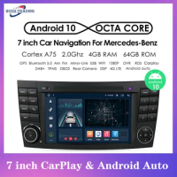Android 10 Car Radio for Mercedes Benz W211 2002 - 2009 GPS Navigation Car Stereo Player Carplay Screen Automotive Multimedia