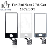 5Pcs Touch Screen Glass Lens With Digitizer Panel For iPod Nano 7 7th Gen Black | White Replacement Parts