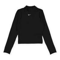 Nike NSW ESSNTL RIB MOCK LS TO 女款 黑色 小高領 合身 長袖 上衣 DV7881-010