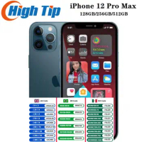Original Apple iPhone 12 Pro Max 256GB/128GB ROM With Face ID 6.7" OLED Screen A14 Bionic Chip 12MP Camera Unlocked Moble phone