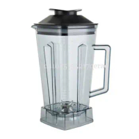 New 2L Square Container Jar Jug Pitcher Cup bottom with serrated smoothies blades lid for commercial Blender spare parts
