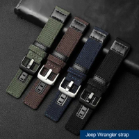 For Seiko Citizen Jeep Wrangler Tundra Green Nylon Watch Belt JPW606301 / 646 Canvas Men Watch Strap 24mm 22mm 20mm Watchband