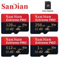 Memory SD Card Extreme PRO U3 V30 4K 1TB 512GB 64GB 100M/s128GB 256GB Flash Memory UHS-I Class10 32GB For SLR 3D DV/Camera