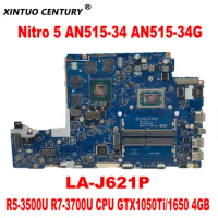 FH50Q LA-J621P for Acer nitro 5 AN515-34 AN515-34G Laptop Motherboard with R5-3500U R7-3700U CPU GTX1050Ti/1650 4GB GPU DDR4