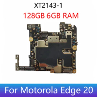 For Motorola Moto Edge 20 XT2143-1 Motherboard Mobile Electronic Panel Mainboard Circuits With Chips Plate 6GB And 128GB