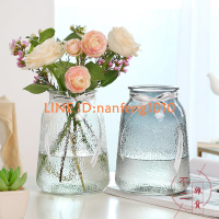 簡約玻璃花瓶水養鮮花百合插花花器客廳裝飾花瓶擺件【不二雜貨】
