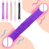 Jelly Dildo Realistic Penis Double Head Dildo Vaginal Anal Plug Sex Toys For Woman Masturbator Lesbian Orgasm Toys