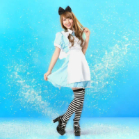 【六分埔禮品】愛麗絲-女僕扮演服-大人款(萬聖節裝扮服裝禮服表演角色扮演女僕裝夢遊仙境貝兒)