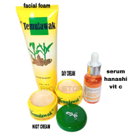 Paket Temulawak Facial Cleanser plus Cream Siang-Malam dan Serum Hanasui Vit C