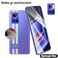 mica realme gt neo2 neo3, hidrogel screen protector for realmi gt neo 2 neo 5 realme gt neo 3 hydrogel protective film + back &amp; camera protection / not tempered glass cristal realme gt neo 3t