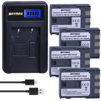 4Pcs NB-2L NB 2L NB2L NB 2LH BP-2L5 1100mAh Rechargeable Li-ion Battery + LCD USB Charger for CANON 350D 400D G7 G9 S30 S40 z1