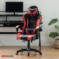 Richome 貝斯百電競椅 - 灰色/紅色 - 人體工學電競椅