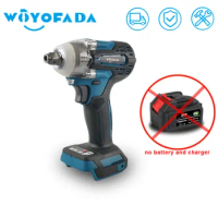 2 IN 1 Brushless Cordless Electric Impact Wrench 1/2 inch Socket Screwdriver Power Tools Without Battery For Makita 18V Battery