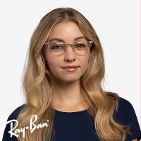 RayBan 雷朋 眉框光學眼鏡 Clubmaster系列/透明金#RB5154 5762-53mm